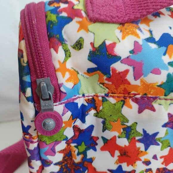 Kipling Lunch Tote Bag Colorful Star Print Insulated - Picture 8 of 16